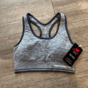 New Balance Heather Gray Sports Bra